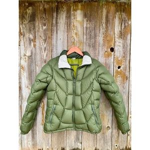 MEC down olive green puffer winter jacket/coat